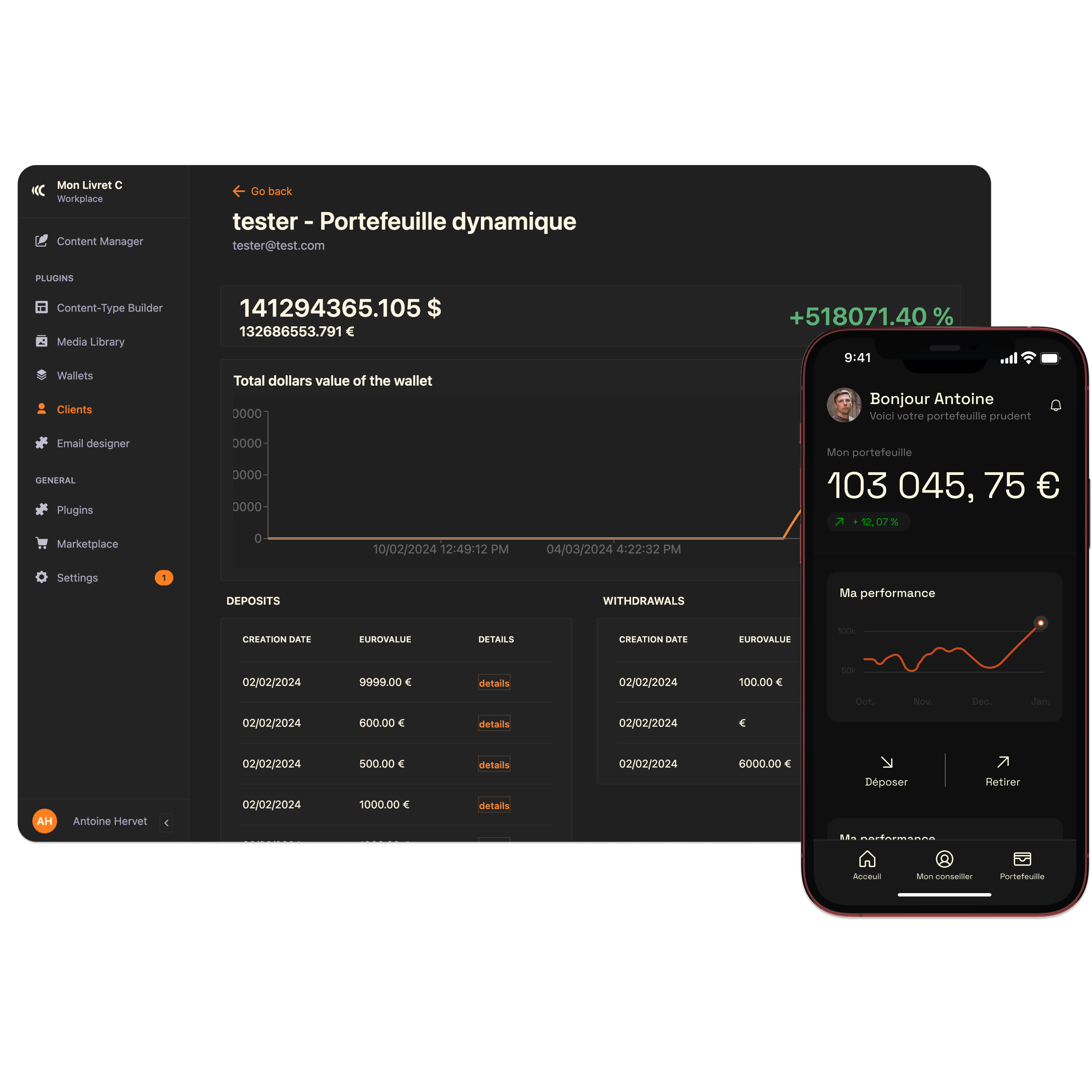 Application web et mobile de gestion MLC